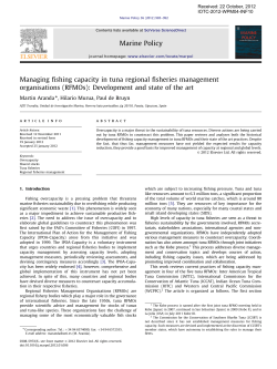 Managing fishing capacity in tuna regional fisheries