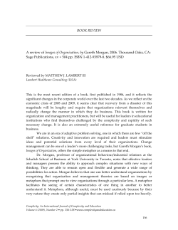 BOOK REVIEW A review of Images of Organization, by Gareth