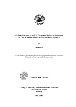 Bullying in school: A study of Forms and Motives of Aggression