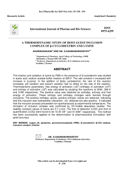 International Journal of Pharma and Bio Sciences ISSN 0975