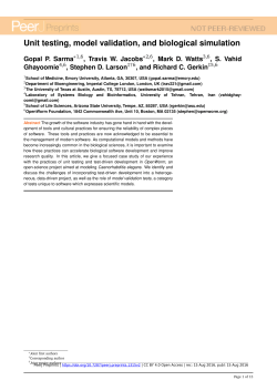 Unit testing, model validation, and biological simulation