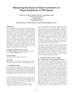 Measuring the impact of game controllers on player experience in