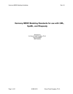 Harmony MBSE Modeling Guidelines 2.0