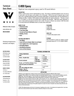 E-800 Epoxy - Willamette Valley Company