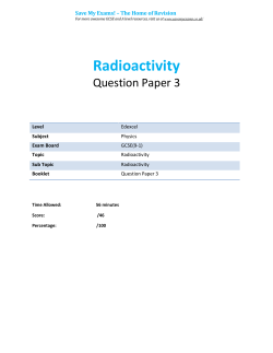 Radioactivity - SAVE MY EXAMS!