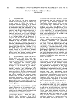 Progress in Improving Upper Air Moisture Measurements over the UK