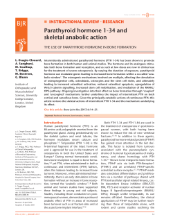 Parathyroid hormone 1-34 and skeletal anabolic action