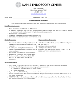 Colonoscopy Prep Instructions