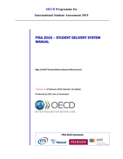 pisa 2015 – student delivery system manual