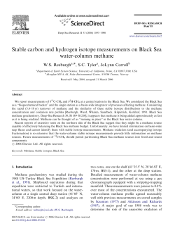 Stable carbon and hydrogen isotope measurements on