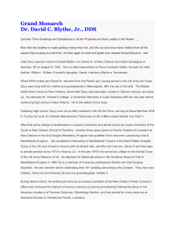 Grand Monarch Dr. David C. Blythe, Jr., DDS
