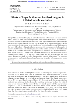 Effects of imperfections on localized bulging in inflated membrane