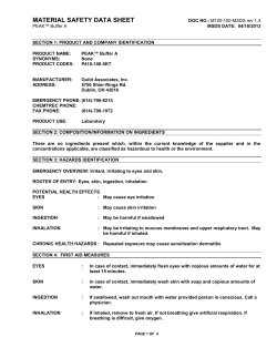 material safety data sheet page 1 of x