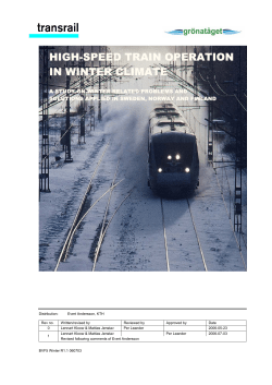 high-speed train operation in winter climate