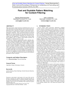 Fast and Scalable Pattern Matching for Content Filtering