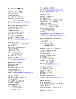 tls directory 2011 - Tanzania Investment Centre