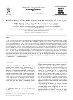 The influence of hydride blisters on the fracture of