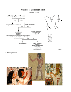 Chapter 5: Stereoisomerism