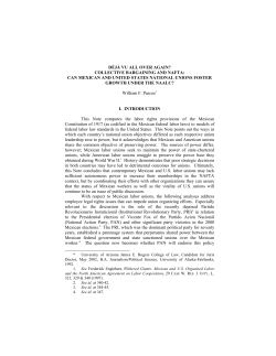 d&eacute;j&agrave; vu all over again? collective bargaining and nafta