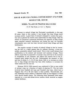 SUBSOIL TILLAGE ON FRAGIPAN SOILS IN OHIO
