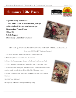 Summer Lille Pasta - Vermont Farmstead