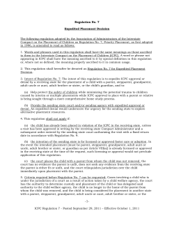 ICPC Regulation No. 7