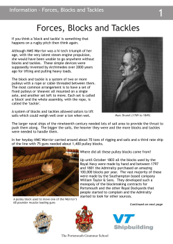 3.12 Forces, Blocks and Tackles - Isambard Kingdom Brunel and the