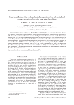 Experimental study of the surface chemical composition of sea salt