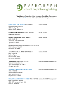 Certified Treatment Providers in Washington State