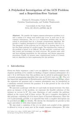 A Polyhedral Investigation of the LCS Problem and a Repetition