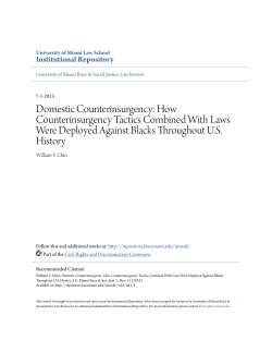 How Counterinsurgency Tactics Combined With Laws Were