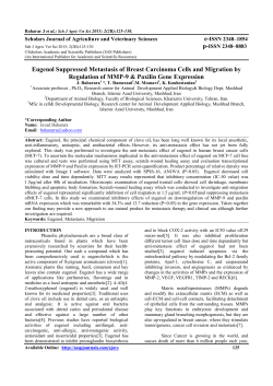 Eugenol Suppressed Metastasis of Breast Carcinoma Cells and