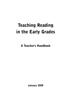 Teaching reading in the early grades