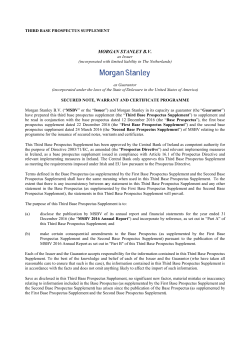 morgan stanley bv - Central Bank of Ireland