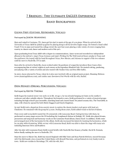 7 Bridges : The Ultimate EAGLES Experience Band Biographies