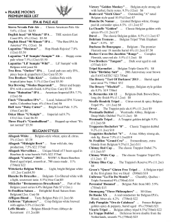 extensive craft beer