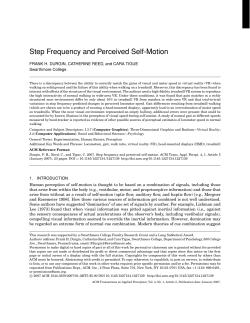 Step Frequency and Perceived Self-Motion