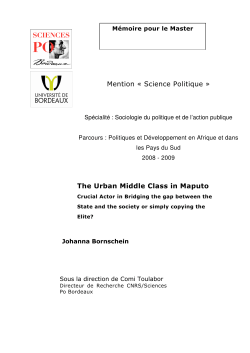 Mozambique urban middle class - Les classes moyennes en Afrique