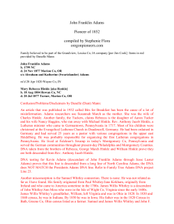 ADAMS, John Franklin
