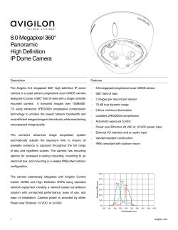 8.0 Megapixel 360&deg; Panoramic High Definition IP Dome Camera