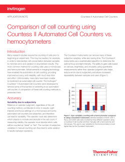 Comparison of cell counting using Countess II Automated