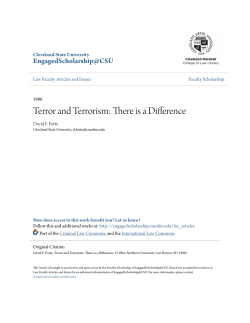 Terror and Terrorism: There is a Difference