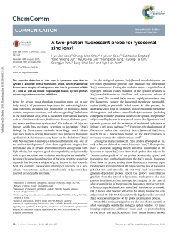 A two-photon fluorescent probe for lysosomal zinc ions