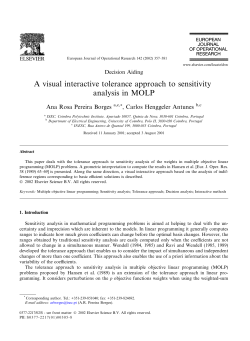 A visual interactive tolerance approach to sensitivity analysis in MOLP