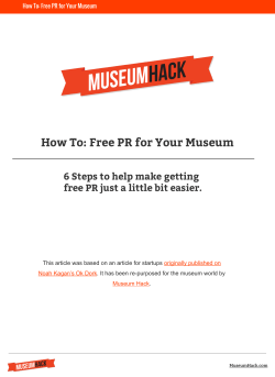 Free PR for Your Museum
