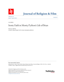 Ironic Faith in Monty Python`s Life of Brian