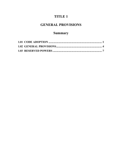 TABLE OF CONTENTS - Clackamas County