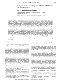 Tuning the Excited-State Properties of Platinum(II