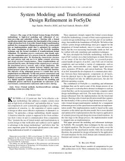System Modeling and Transformational Design Refinement in