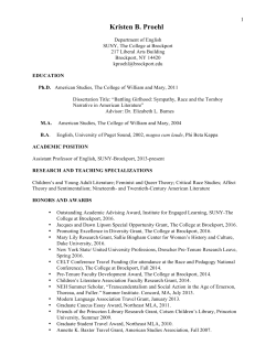 Curriculum Vitae - The College at Brockport